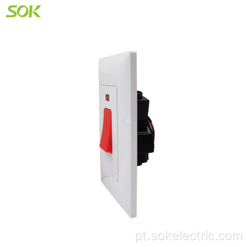 45A DP Switch Branco 250V Conexões e interruptores